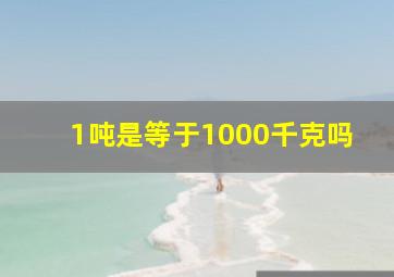 1吨是等于1000千克吗