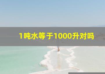 1吨水等于1000升对吗