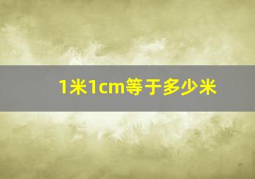 1米1cm等于多少米