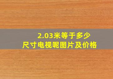 2.03米等于多少尺寸电视呢图片及价格