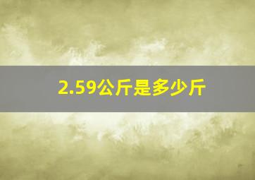 2.59公斤是多少斤