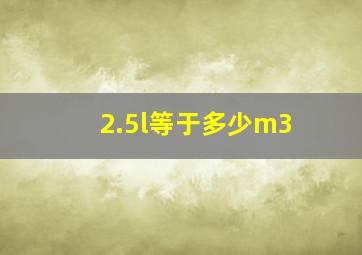 2.5l等于多少m3