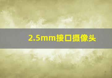 2.5mm接口摄像头