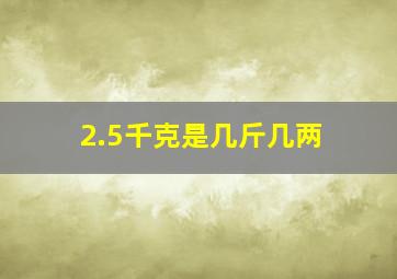 2.5千克是几斤几两