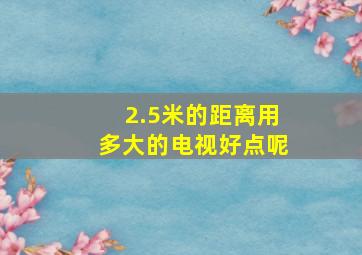 2.5米的距离用多大的电视好点呢