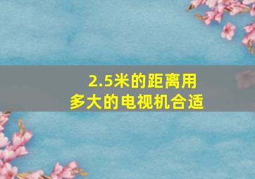 2.5米的距离用多大的电视机合适