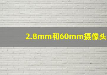 2.8mm和60mm摄像头