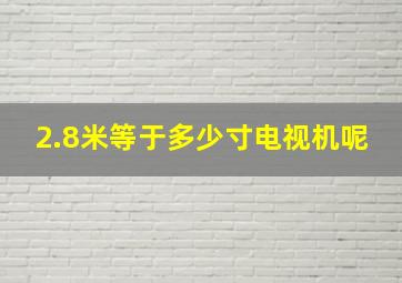 2.8米等于多少寸电视机呢