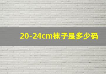 20-24cm袜子是多少码