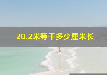 20.2米等于多少厘米长