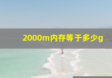 2000m内存等于多少g