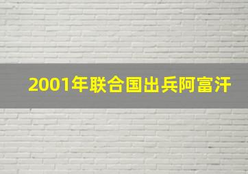 2001年联合国出兵阿富汗