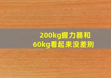 200kg握力器和60kg看起来没差别