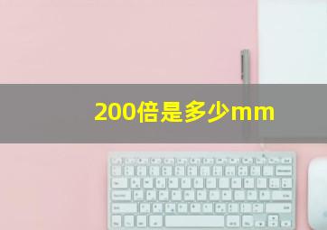 200倍是多少mm