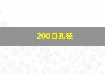 200目孔径