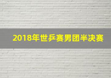 2018年世乒赛男团半决赛