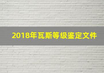 2018年瓦斯等级鉴定文件