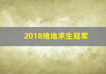 2018绝地求生冠军