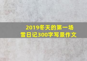 2019冬天的第一场雪日记300字写景作文