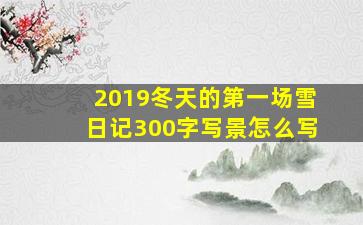 2019冬天的第一场雪日记300字写景怎么写