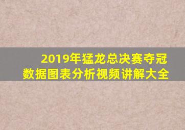 2019年猛龙总决赛夺冠数据图表分析视频讲解大全