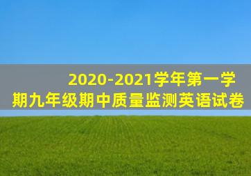 2020-2021学年第一学期九年级期中质量监测英语试卷