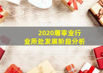 2020屠宰业行业所处发展阶段分析