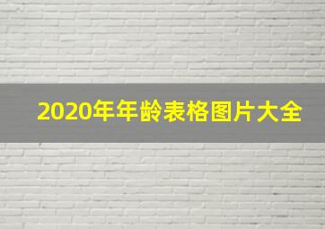 2020年年龄表格图片大全