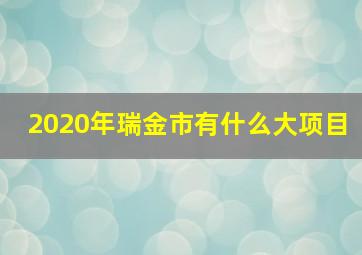 2020年瑞金市有什么大项目