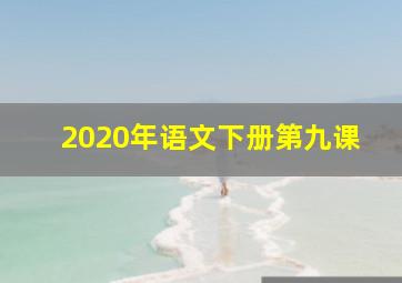 2020年语文下册第九课