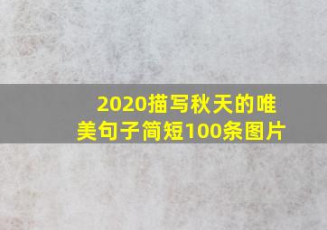 2020描写秋天的唯美句子简短100条图片