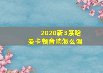 2020新3系哈曼卡顿音响怎么调