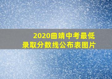 2020曲靖中考最低录取分数线公布表图片