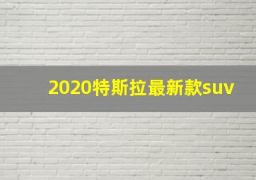 2020特斯拉最新款suv