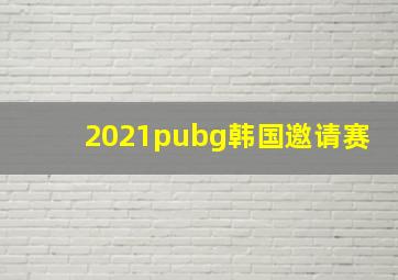 2021pubg韩国邀请赛