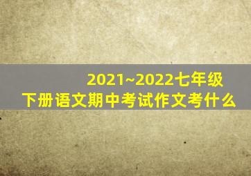 2021~2022七年级下册语文期中考试作文考什么