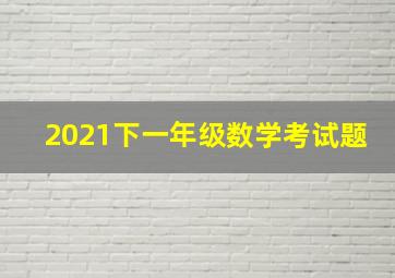 2021下一年级数学考试题