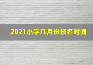 2021小学几月份报名时间