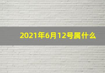 2021年6月12号属什么