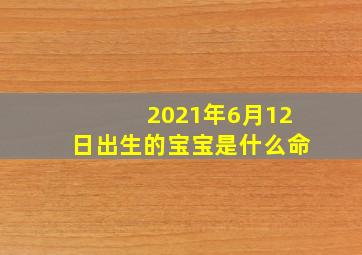 2021年6月12日出生的宝宝是什么命