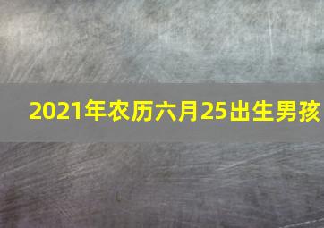 2021年农历六月25出生男孩