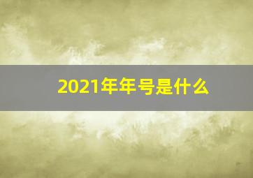 2021年年号是什么