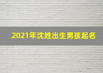 2021年沈姓出生男孩起名