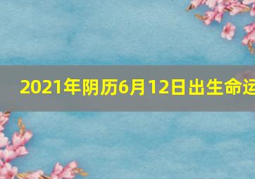 2021年阴历6月12日出生命运