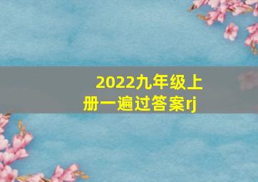 2022九年级上册一遍过答案rj