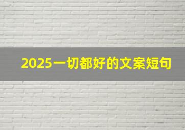 2025一切都好的文案短句