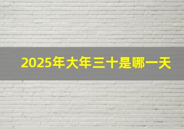 2025年大年三十是哪一天