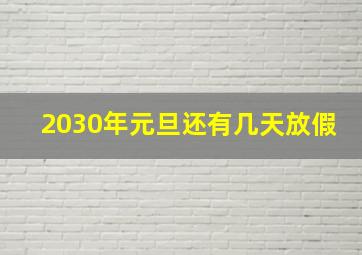 2030年元旦还有几天放假