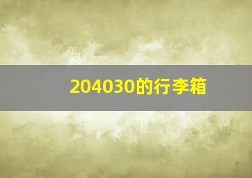 204030的行李箱