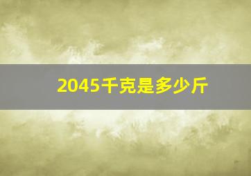 2045千克是多少斤